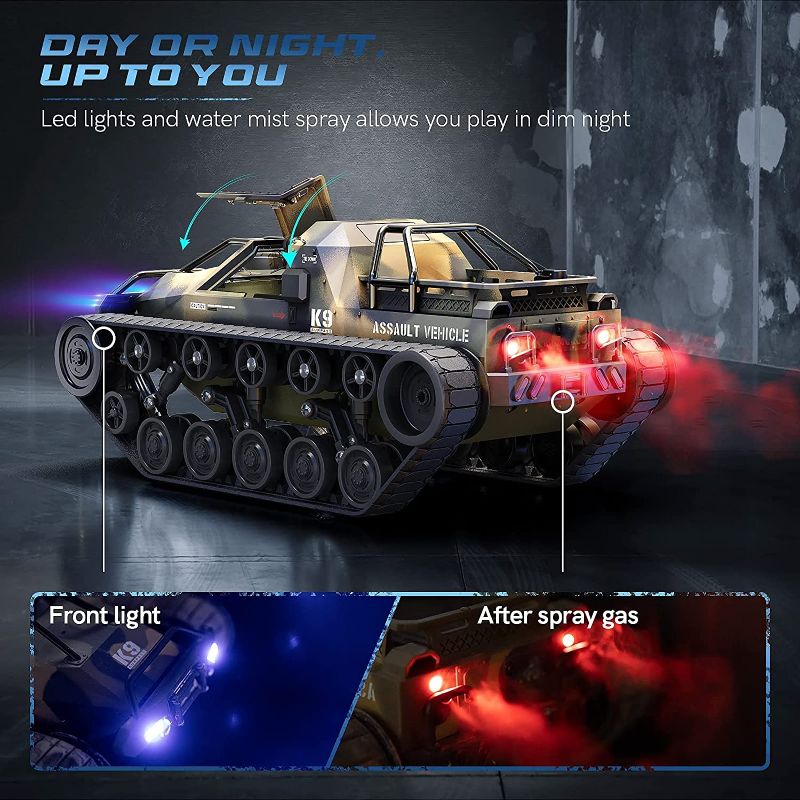 Photo 1 of RUKO Q111 RC Crawler, RC Rock Crawler, 1:12 Scale All Terrain Off-Road Remote Control Tank, RC Car with Strong Starting Force, Spraying, 2 Batteries 45 Mins Play, 360°Rotating Drifting, Gift for Kids