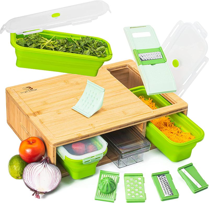 Photo 1 of Cutting Board with Collapsible Containers and Graters