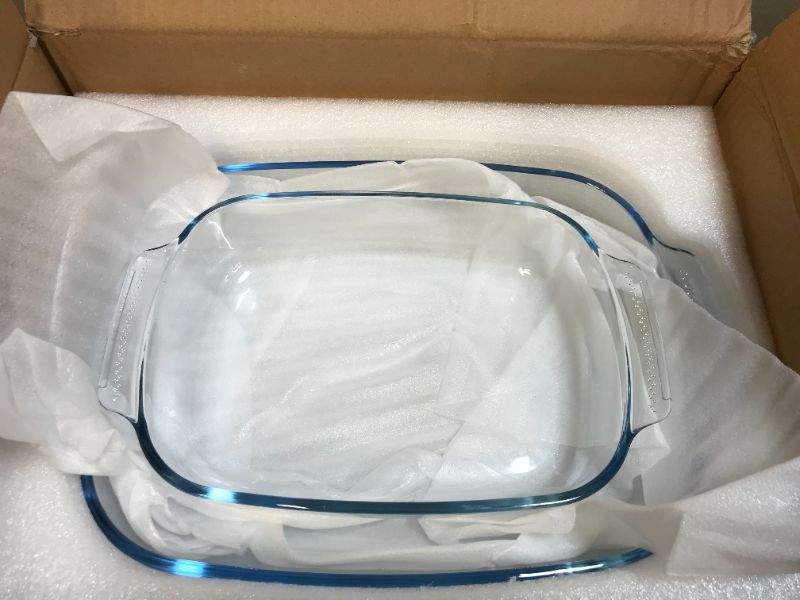 Photo 2 of 6-Piece Deep Glass Baking Dish Set, Rectangular Glass Bakeware Set with Lids, Baking Pans, Casserole Dishes for Lasagna, Leftovers, Cooking, Kitchen, Freezer-to-Oven Friendly, Space-saving ---- only big and small with lids 
