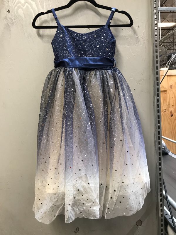 Photo 1 of Girls Mesh Blue White Ombre Star Dress With Stars --- Toddler size 4