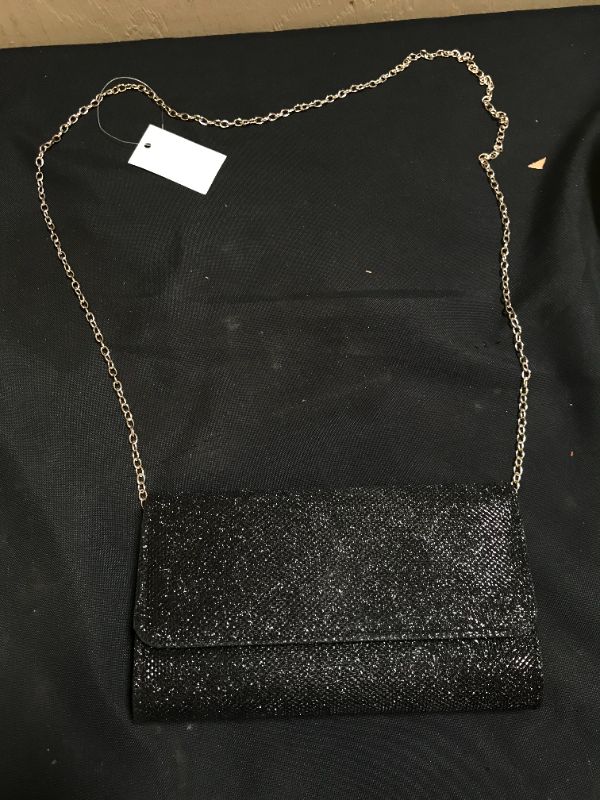 Photo 2 of Black Glitter Clutch Evening Bag