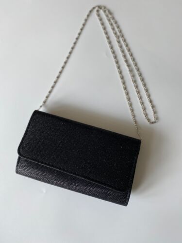 Photo 1 of Black Glitter Clutch Evening Bag