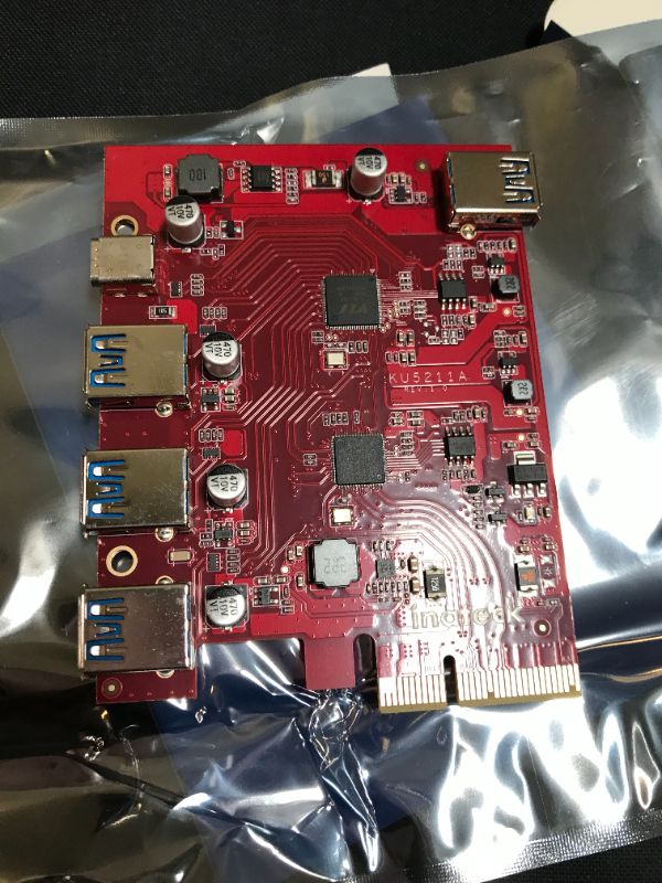 Photo 4 of Inateck PCIe to USB 3.2 Gen 2 Card, Total Transfer Rate 20 Gbps, with 4 USB Type-A Ports and 1 USB Type-C Port, RedComets U23
