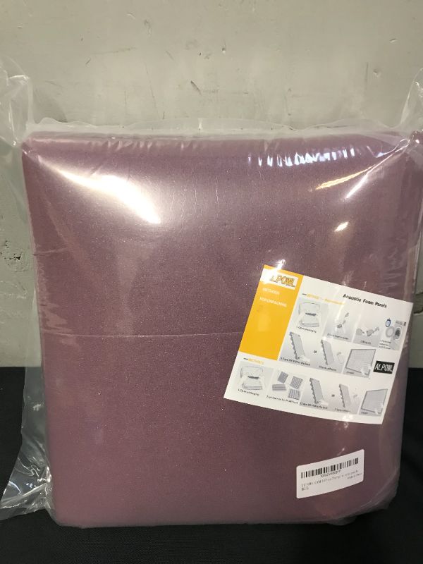 Photo 2 of 48 Pack Acoustic Panels, ALPOWL Acoustic Foam Panels 1" X 12" X 12" Inches, Soundproof Wall Panels with Fire and Sound Insulation Effect, Soundproof Wedges for Studios, Homes, Office (Purple)
