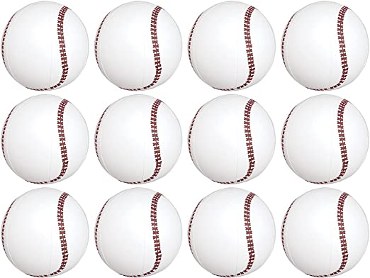 Photo 1 of Large Baseball Beach Ball Inflates | 12 Pack | 16 Inch Inflatable Baseballs
