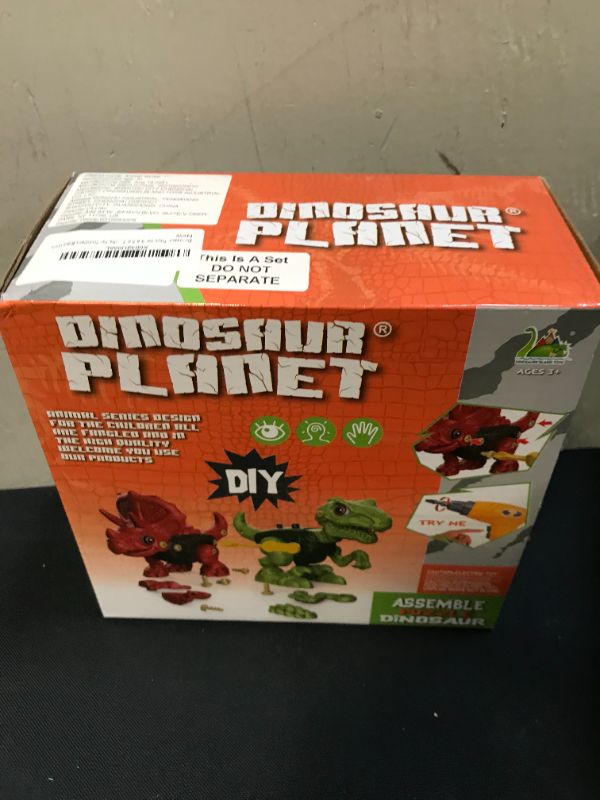 Photo 2 of Dinosaur Toys, Educational Toy,Take Apart Toys with 2 Different Dinosaurs and 1 Battery Powered Screwdriver, Great Motor Skill Toy Gift for Little Boy and Girl Builders who 3 4 5 6 7 Years Old
