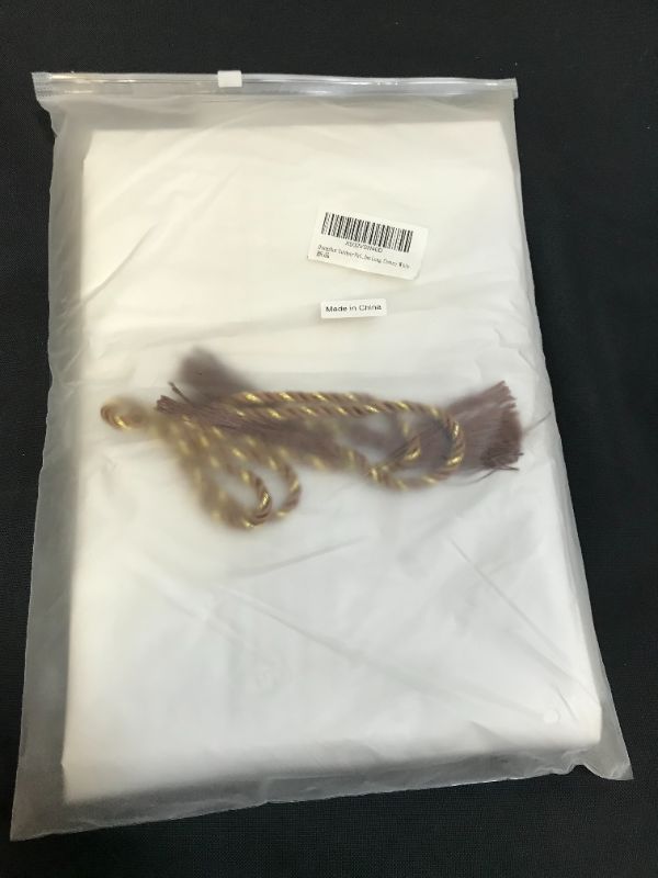Photo 1 of Dongzhur 1 Panel of White Blackout Curtains with Grommets. Insulated Thermal Window Panel is 54" X 108" in Size and Includes Matching Tie-Back
