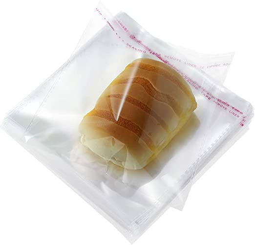 Photo 1 of 200 Pcs 6" x 5" Thick 1.6 Mil Clear Self Sealing Resealable Cellophane Poly Bags Heavy-duty Adhesive Cello Plastic Bags Packaging Bakery Cookie Candy Candle Soap Card Gift OPP Bag
