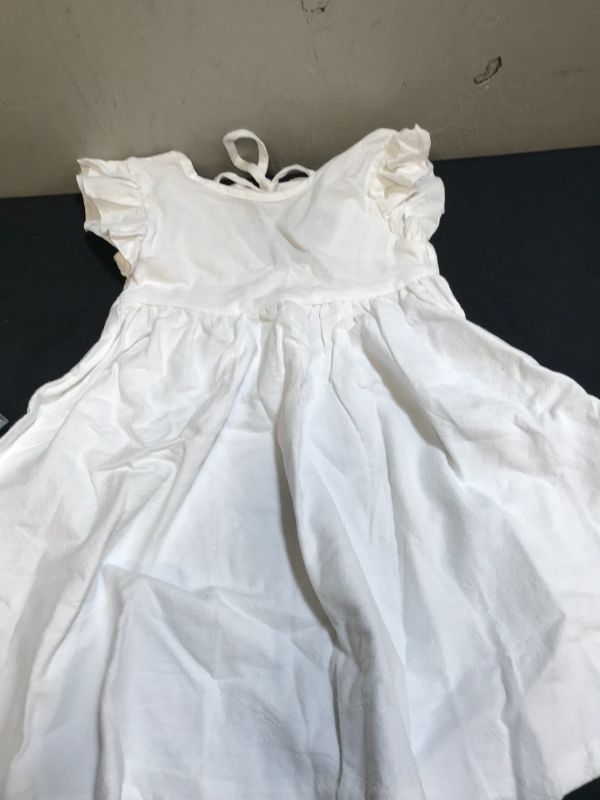 Photo 1 of LITTLE GIRLS WHITE SHORT SLEEVE DRESS -- APPROX SIZE 4/5T 