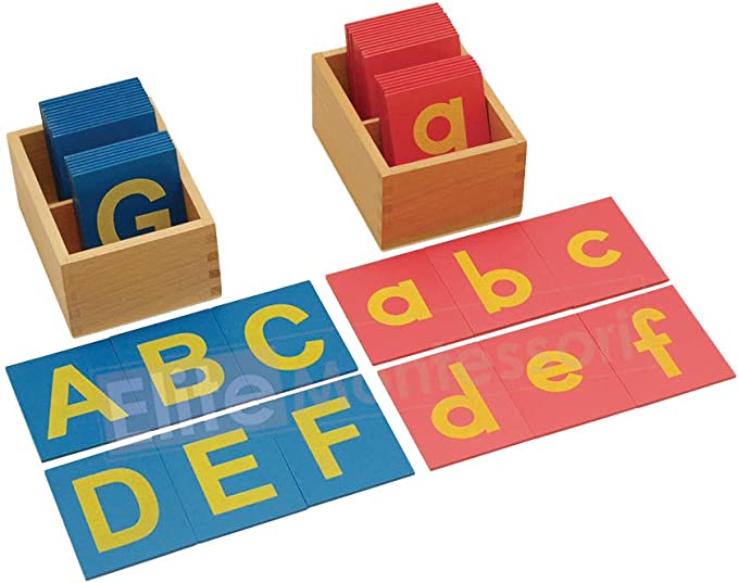 Photo 1 of Elite Montessori Lower and Capital Case Sandpaper Letters with Boxes
