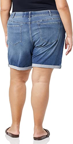 Photo 1 of Riders by Lee Indigo Women's Plus Size Modern Collection 8" Double Rolled Cuff Denim Short ---- 22w
