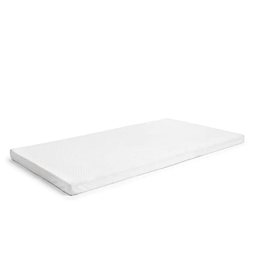 Photo 1 of Milliard 2-Inch Ventilated Memory Foam Crib and Toddler Bed Mattress Topper with Removable Waterproof 65-Percent Cotton Non-Slip Cover - 52" x 27" x 2"
