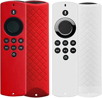 Photo 1 of 2 Pack FireStick Lite 2020 Remote Cover - Auswaur Shockproof Silicone Cover Case for FireTV Stick Lite 2020 Remote Protective Case Cover Sleeve for FireTVStick Lite 2020 Remote Control - Red White ----3 pack 
