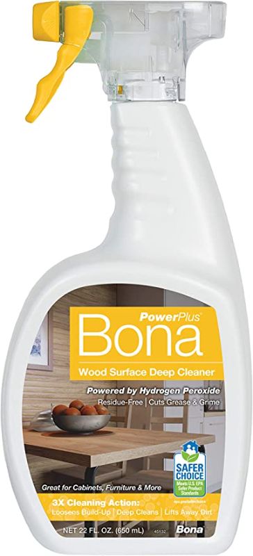 Photo 1 of Bona PowerPlus Wood Surface Deep Cleaner Spray, Unscented, 22 Fl Oz
