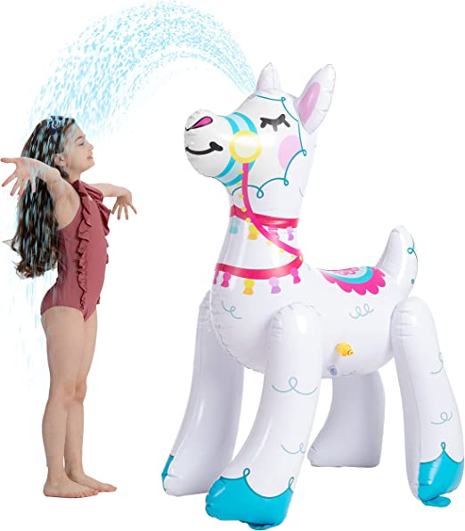 Photo 1 of Inflatable Llama Water Sprinkler for Kids and Adults Outdoor Water Play Toys 47” for Summer Backyard Fun Activity for Toddlers Boys and Girls --- COULD NOT TEST 
