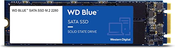 Photo 1 of Western Digital 500GB WD Blue 3D NAND Internal PC SSD - SATA III 6 Gb/s, M.2 2280, Up to 560 MB/s - WDS500G2B0B
