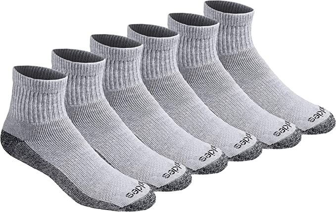 Photo 1 of Dickies Men's Dri-Tech Moisture Control Quarter Socks Multi-Pack ----- SIZE 12-15