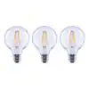 Photo 1 of 40-Watt Equivalent G25 Dimmable ENERGY STAR Clear Glass Filament Vintage Edison LED Light Bulb Bright White (3-Pack)
