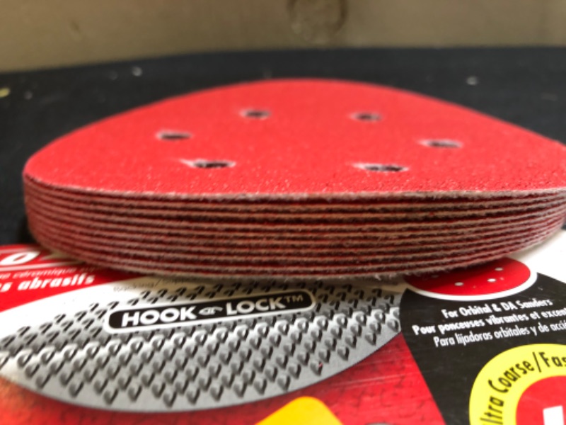 Photo 4 of 6 in. 150-Grit Random Orbital Sanding Disc with Hook and Lock Backing (10-Pack)
