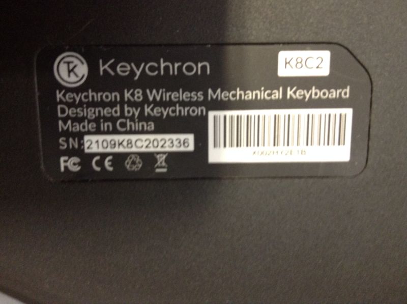 Photo 1 of Keychron K8 Hot-swappable Wireless Bluetooth 5.1/Wired USB Mechanical Keyboard with Gateron G Pro Red Switch/White LED Backlit/N-Key Rollover, Tenkeyless 87-Key Computer Keyboard for Mac Windows