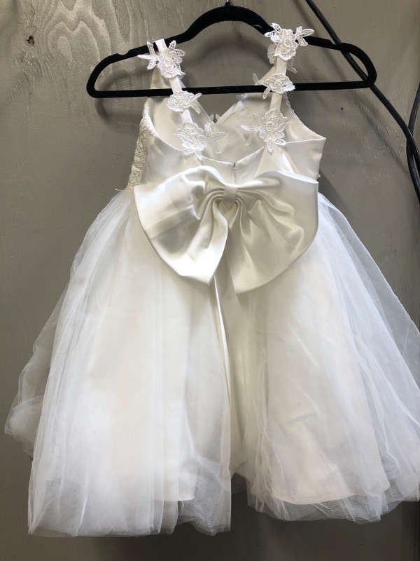 Photo 1 of GIRLS WHITE DRESS GOWN  BACK RIBBON SIZE 6