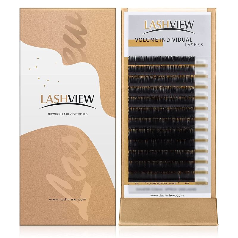 Photo 1 of 
LASHVIEW  Mixed Tray Volume Eyelash Extensions Silk Individual Lash Extensions Semi-permanent Pure Korean Silk lashes Soft Application for Professional Salon Use ( 2 COUNT)