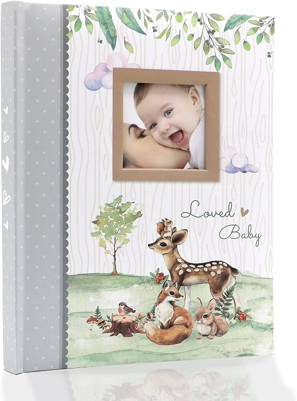 Photo 1 of Holoary First 5 Years Baby Memory Book, 76 Colourful Illustrated Journal Pages Baby Record Book Album, Keepsake for Newborn Baby Boy or Baby Girl, Woodland Animals Design
