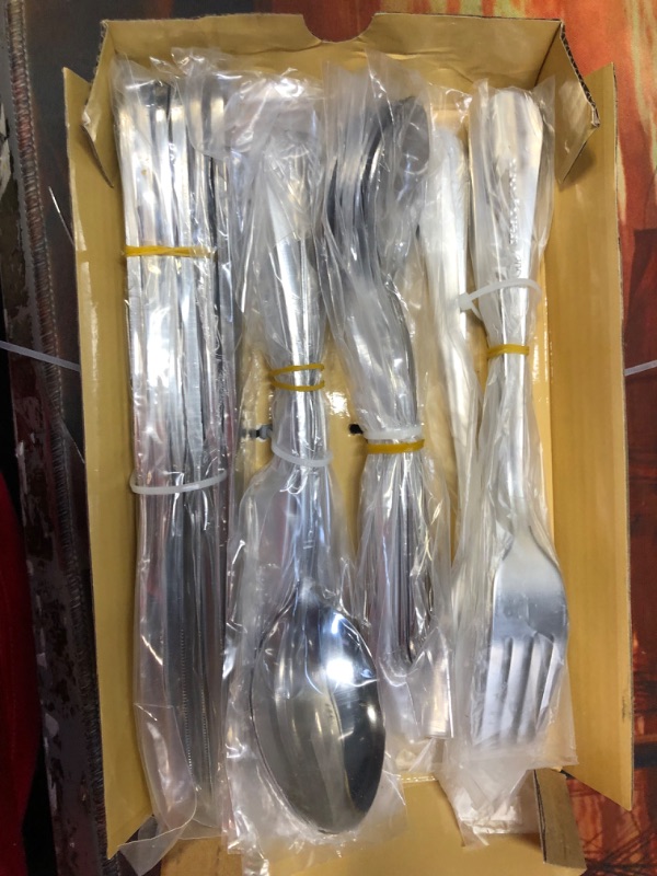 Photo 2 of 24-Piece Silverware Flatware Cutlery Set, Stainless Steel Utensils Service for 6, Knife/Fork/Spoon, Mirror Polished
