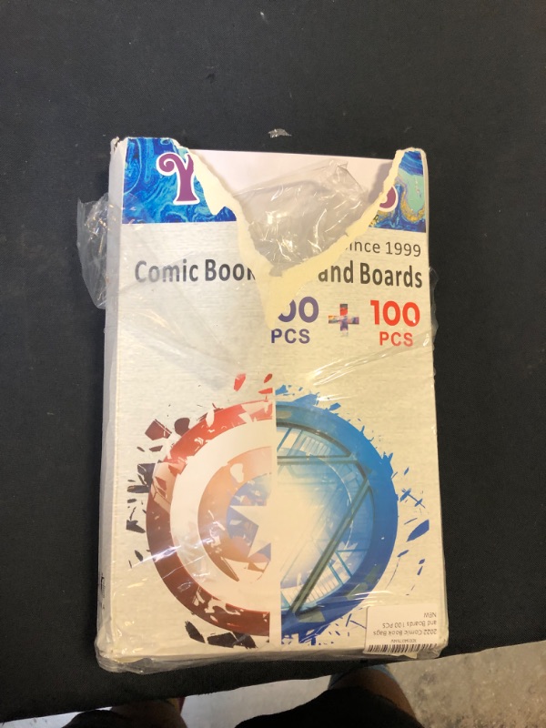 Photo 2 of  Current Age Comic Book Bags and Board,100 Pack Comic Book Sleeves and Backing Cardboards (100pack Current Bags and Boards)  -- Packaging Slightly Damaged --
