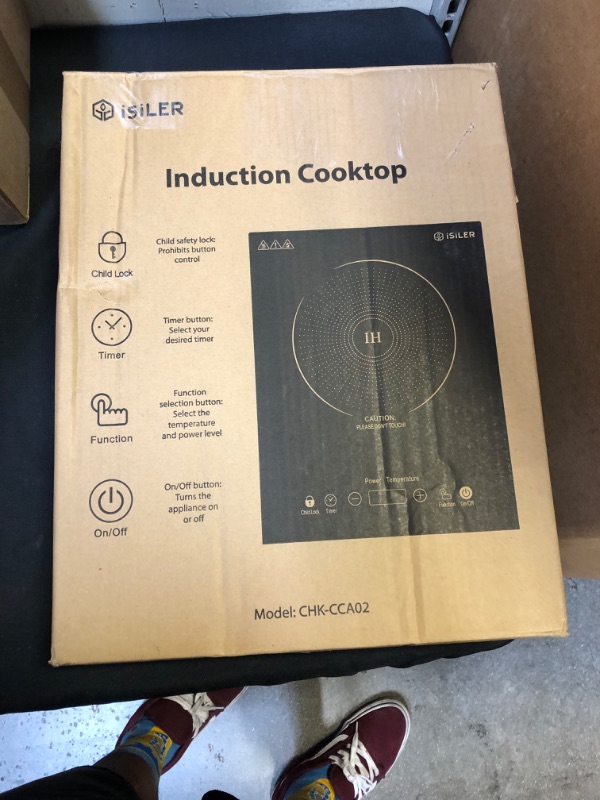 Photo 3 of Portable Induction Cooktop, iSiLER 1800W Sensor Touch Electric Induction Cooker Cooktop with Kids Safety Lock, 18 Power 17 Temperature Setting Countertop Burner with Timer
