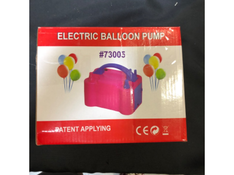 Photo 5 of Electric Air Balloon Pump, Portable Dual Nozzle Electric Balloon Blower Air Pump Balloons Inflator for Decoration, Party, Sport,Gifts:2 Balloon Tying Tools
