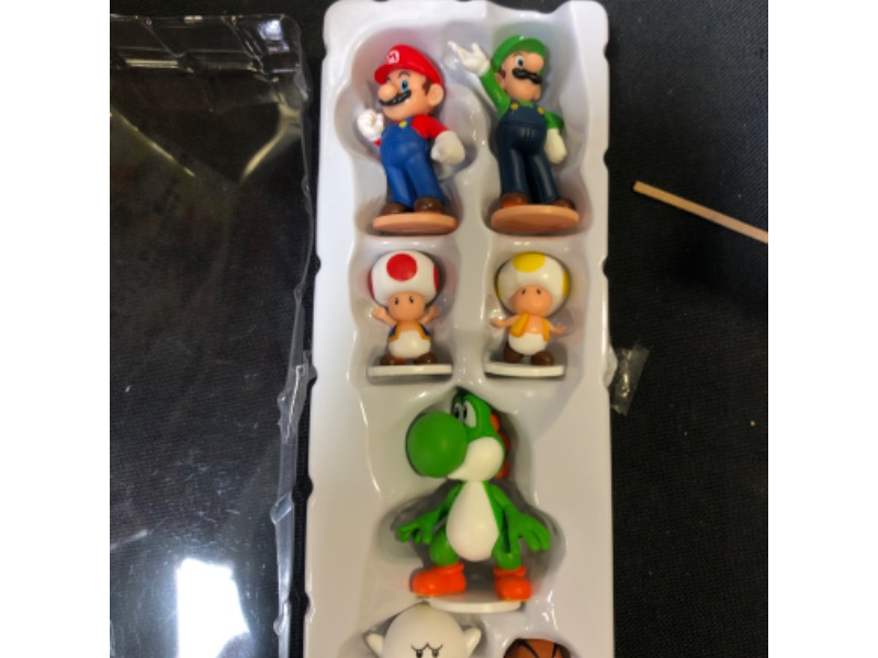 Photo 3 of Epoch Games Super Mario Blow Up! Shaky Tower Balancing Game, Tabletop Skill and Action Game with Collectible Super Mario Action Figures
