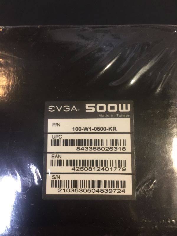 Photo 3 of EVGA 500 WATT 80PLUS Power Supply
