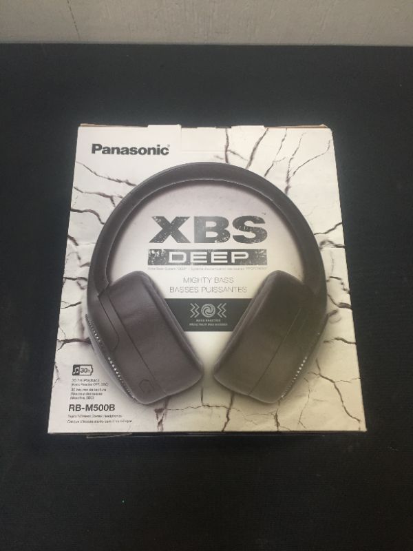 Photo 5 of Panasonic RB-M500B Deep Bass Wireless Bluetooth Immersive Headphones with XBS DEEP and Bass Reactor (Black)
