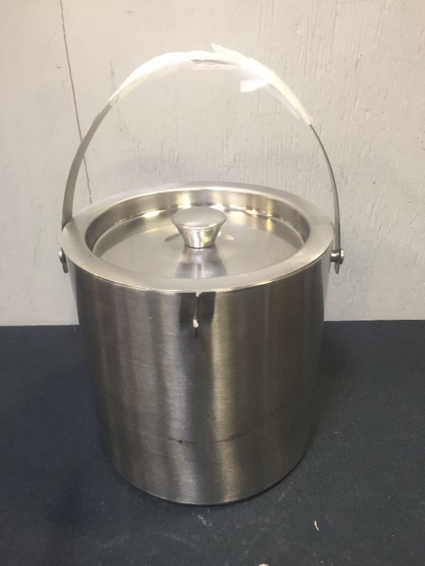 Photo 4 of 3L Ice Pail,Stainless Steel Ice Bucket with Lid-Premium Double Walled Metal Ice Buckets-Easy Carry Handle-Bar Ice Bucket,Drinks Cooler Buckets for Beer&Champagne Bottles
