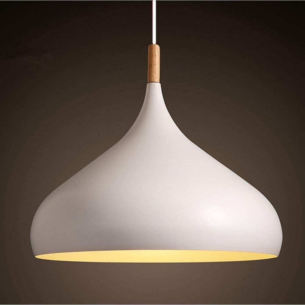 Photo 1 of 60 Watt Modern Elegance Pendant Hanging Lamp Metal Pendant Lighting Pendant Shade Chandeliers Hanging Lighting Retro Industrial lamp Vintage lampshade Pendant Light Fixtures (White)
