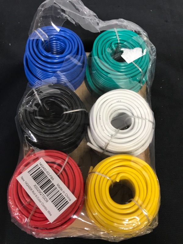 Photo 3 of 14 Gauge 6 Color Combo Automotive Low Voltage Primary Wire 50 ft Roll (300 ft Total) for General Purpose Car Stereo Audio Amplifier Remote 12V Trailer Harness Hookup Wiring