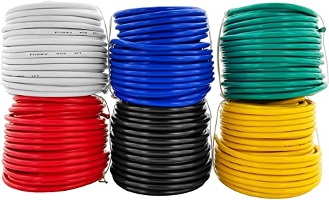 Photo 2 of 14 Gauge 6 Color Combo Automotive Low Voltage Primary Wire 50 ft Roll (300 ft Total) for General Purpose Car Stereo Audio Amplifier Remote 12V Trailer Harness Hookup Wiring