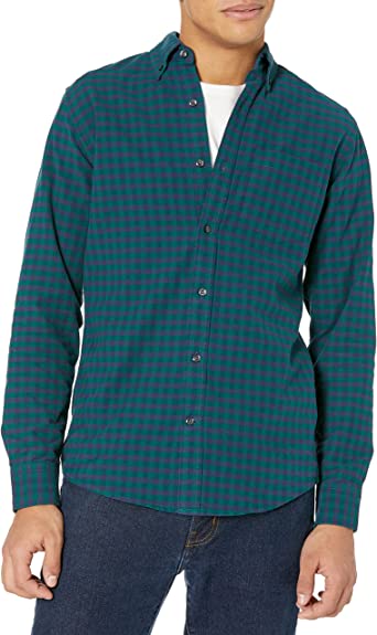 Photo 1 of Amazon Essentials Men's Regular-Fit Long-Sleeve Pocket Oxford Shirt MEDIUM