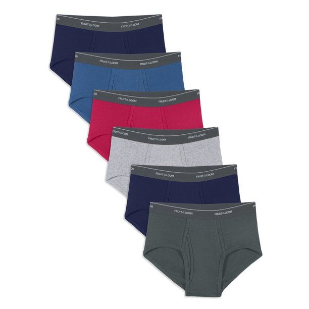 Photo 1 of Fruit of the Loom Men's Fashion Briefs, 6 Pack, SIZE 3XL 
