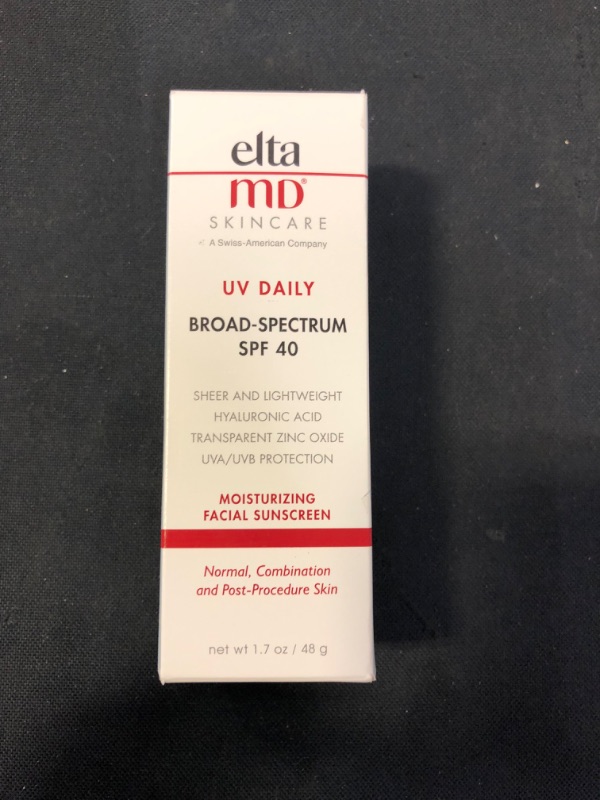 Photo 3 of EltaMD UV Daily Face Sunscreen Moisturizer with Hyaluronic Acid, Broad Spectrum SPF 40, Non greasy, Sheer Zinc Oxide Lotion, Mineral-Based UVA, UVB Sun Protection, 1.7 oz Exp Date 2025/03