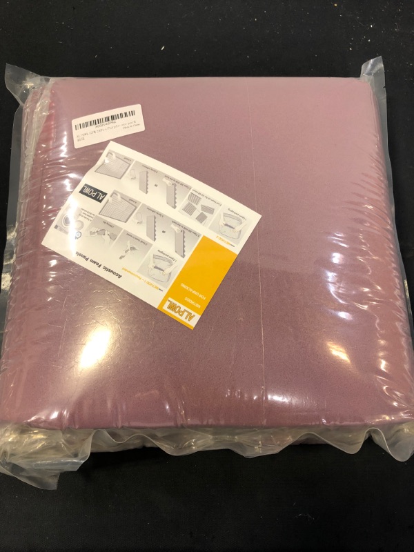 Photo 2 of 24 Pack Acoustic Panels, ALPOWL Acoustic Foam Panels 1" X 12" X 12" Inches, Soundproof Wall Panels with Fire and Sound Insulation Effect, Soundproof Wedges for Studios, Homes, Office (Purple)