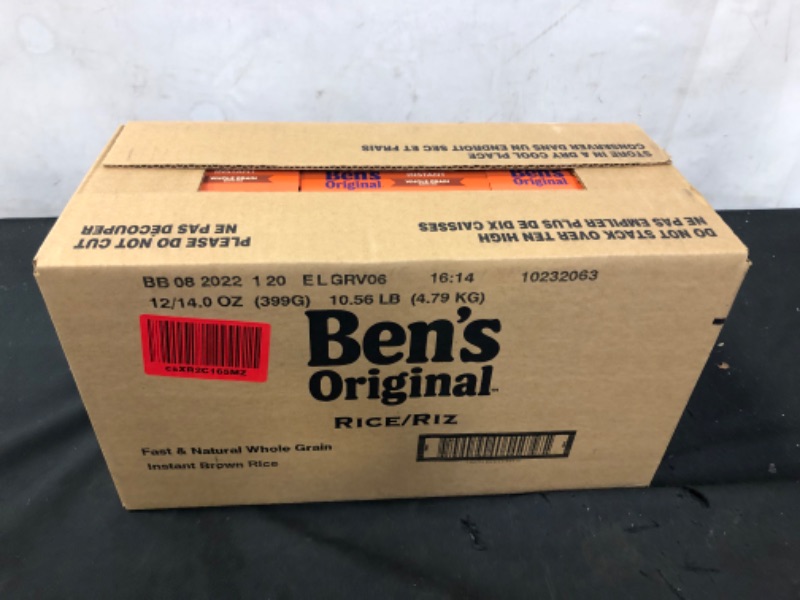 Photo 1 of BEN’S ORIGINAL Instant Brown Rice, 14 oz. (12 Pack) Exp Date 08/2022