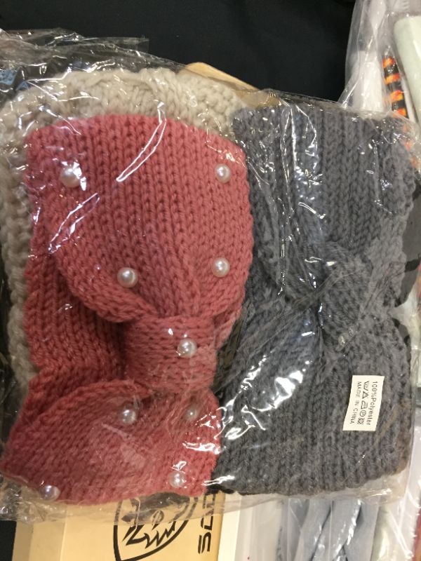 Photo 2 of Chalier 4 Pcs Warm Winter Headbands for Women Cable Crochet Turban Ear Warmer Headband Gifts
