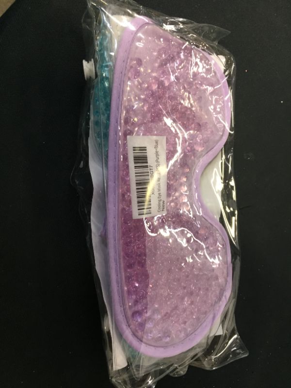 Photo 2 of cooling eye mask 2 pc purple and blue--- factory sealed ---- 