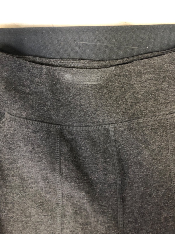 Photo 1 of BAG LOT OF WOMEN ITEMS- CAPRI GRAY SHORTS SIZE S (WHITE STAIN ON BAND), BROWN CROP TOP SIZE XS (SMALL WHITE STAIN), 
BLUE BLOUSE SIZE S, BLACK GLOVES. --- SOLD AS IS ---
