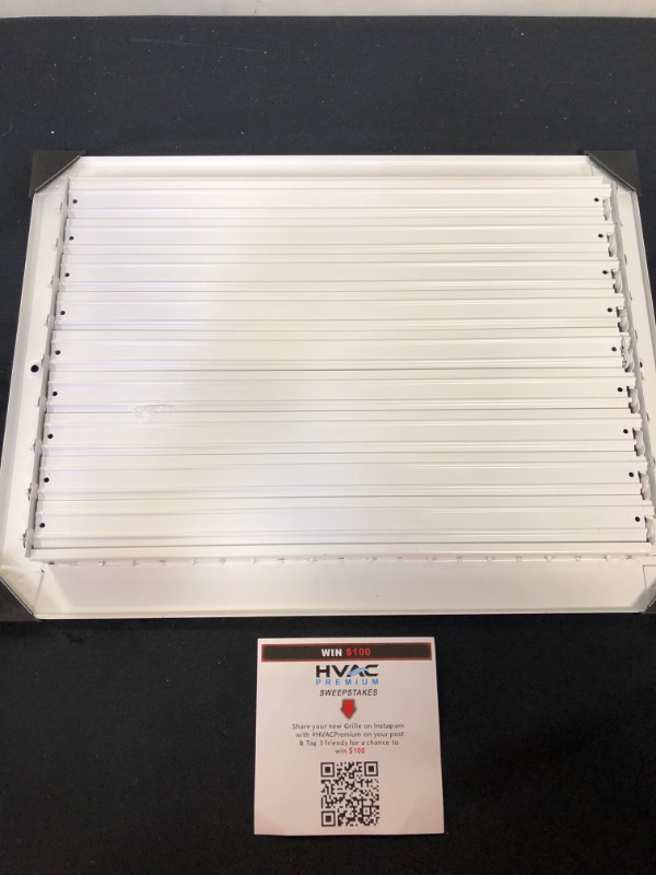 Photo 2 of 12" w x 16"h HVAC Vent Cover - Grille  High Airflow - White 
