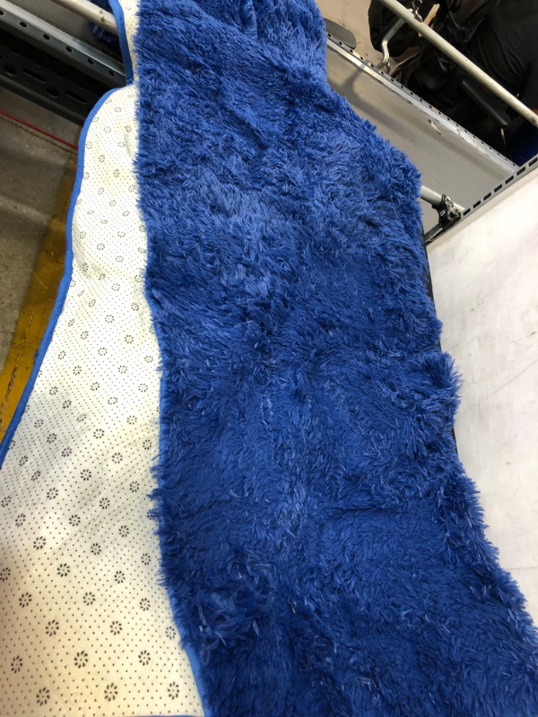 Photo 1 of BLUE, FLUFFY, RUG 46"X 68"