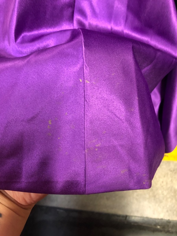 Photo 6 of DRESS PURPLE WITH RHINESTONE DRESS PROM, OR BRIDESMAID SIZE M/L
 ---LEFT STRAP IS RIPPED--- --- BOTTOM OF DRESS HAS DIRT ---