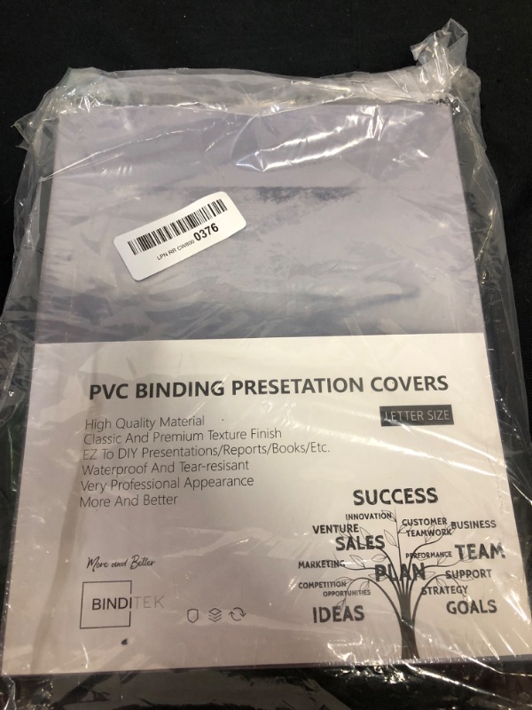 Photo 1 of PVC BINDING PRESETATION COVERS LETTER SIZE 